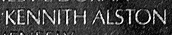 Engraved name on The Wall of Airman First Class Kennith Alston, U.S. Air Force
